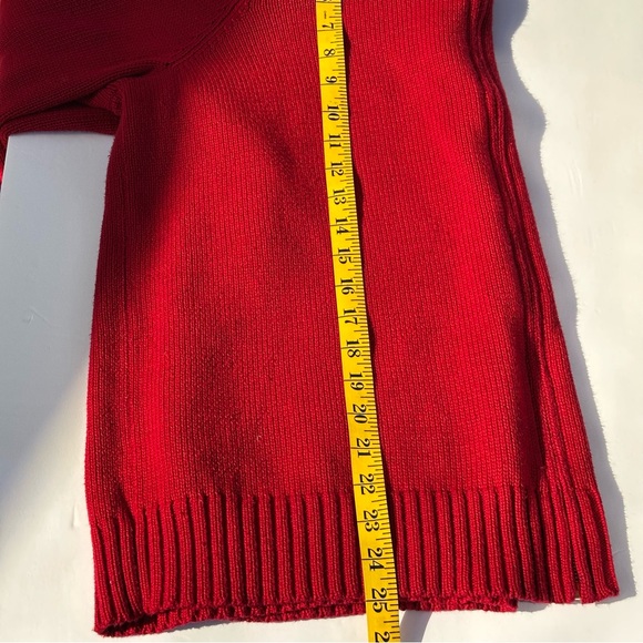 Ralph Lauren Vibrant Red Women's mock turtle Cardigan - Picture 6 of 6